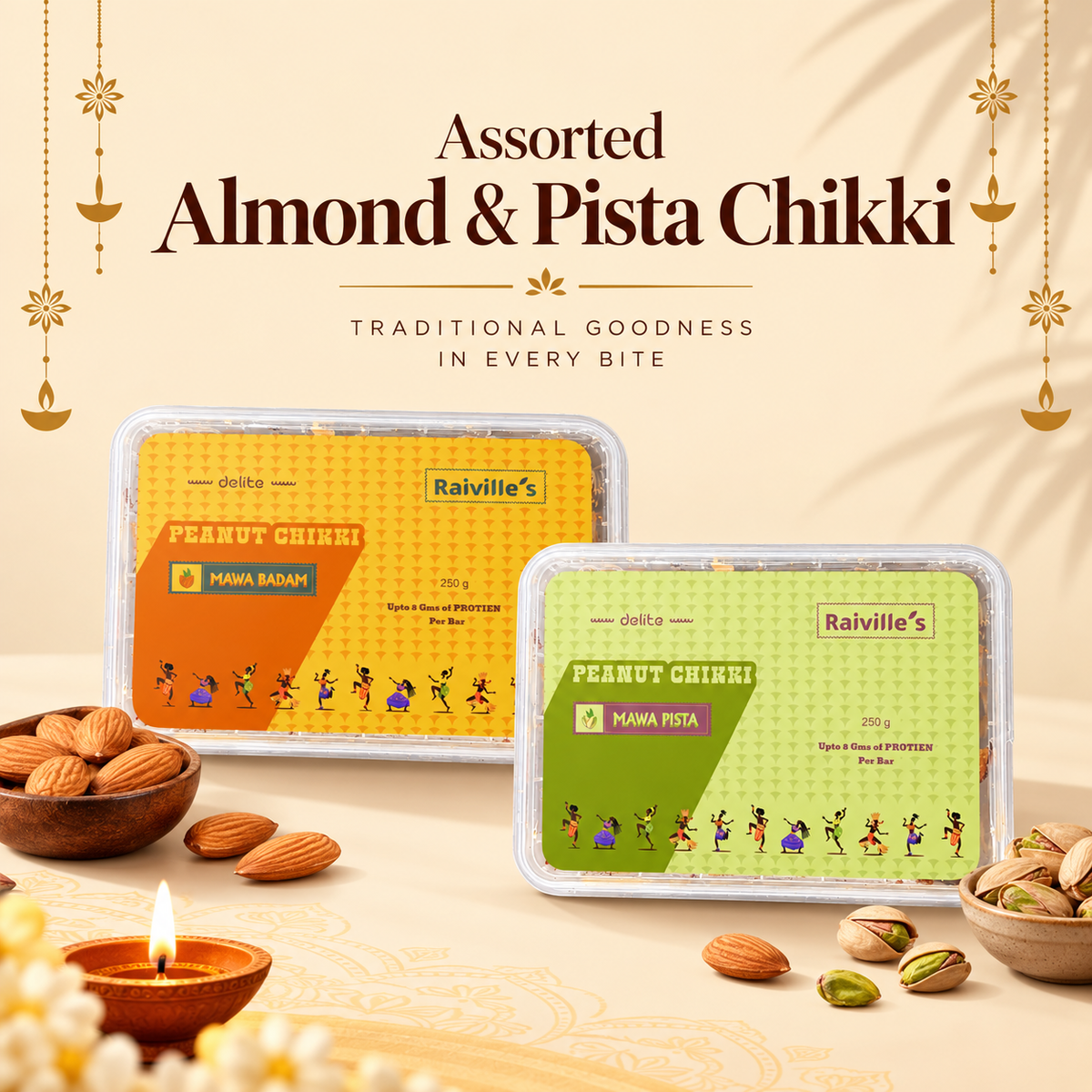 Almond + Pista Peanut Butter Bar Assorted Pack